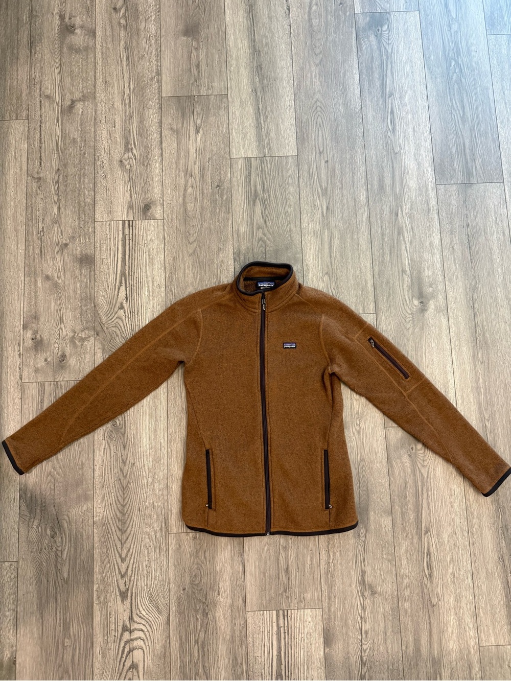 Patagonia Full Zip Brown Tan Women’s Size: Medium Sweater Fleece Jacket
